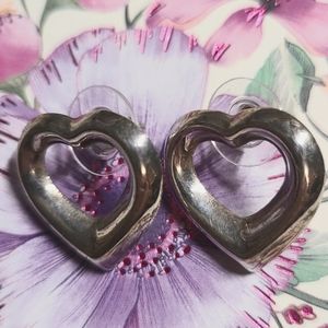 Heart Shaped Earrings in Sterling Silver